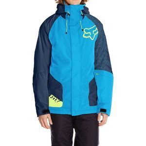 Fox Men's Size Medium Zippered Hood Race Jacket Insulated Waterproof Multicolor‎